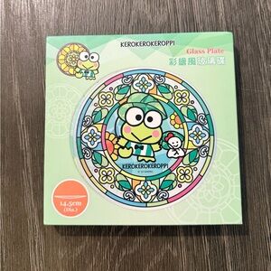 Brand new Hong Kong exclusive Kerokerokeroppi stained glass dish